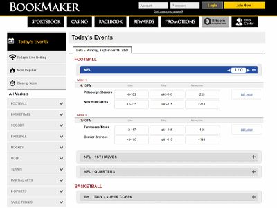 BookMaker Sports Betting