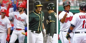 Philadelphia Phillies, Oakland Athletics, Cleveland Indians