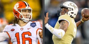 The Clemson Tigers and the Georgia Tech Yellow Jackets