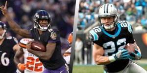Lamar Jackson and Christian McCaffrey