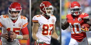 Mahomes, Kelce, Hill