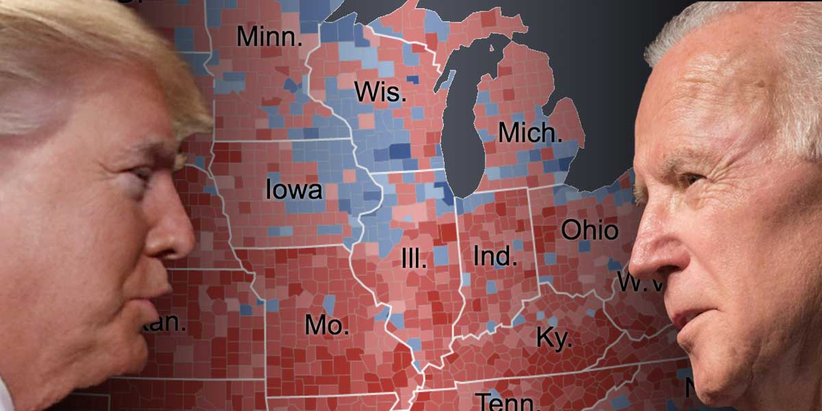 Trump - Biden - Midwest States