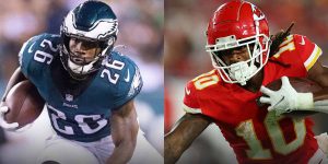 Miles Sanders and Isiah Pacheco