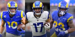 Cooper Kupp, Puka Nacua, and Kyren Williams